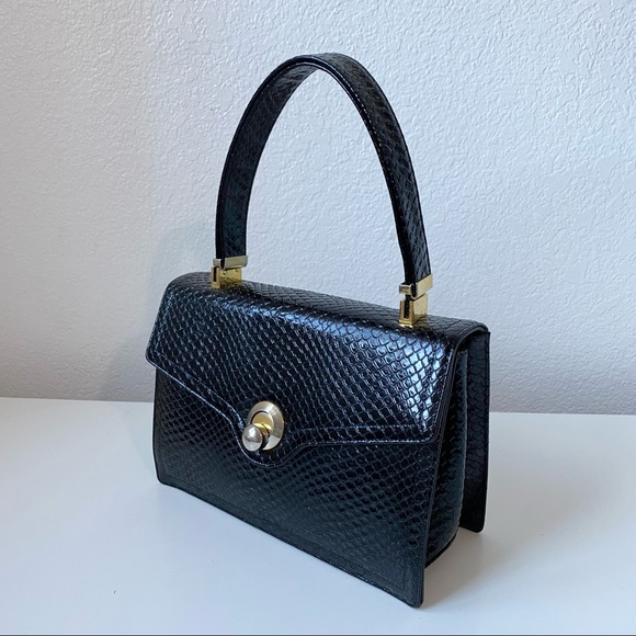 Vintage Koret Leather Handbag Shoulder Bag with chained coin purse - Picture 2 of 14